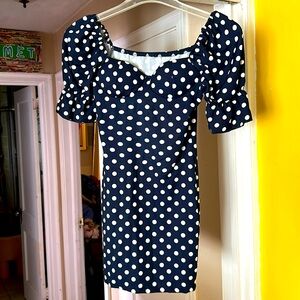 Cute polka dot bodycon dress